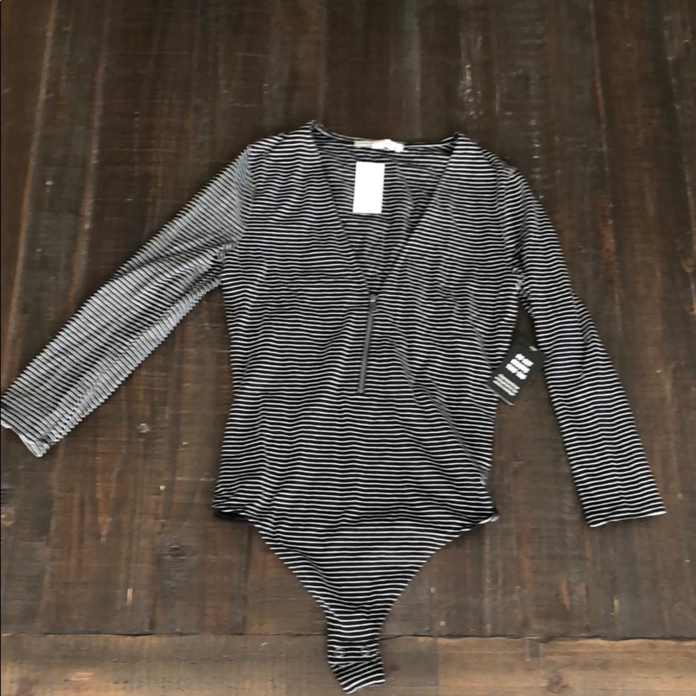 Express striped bodysuit